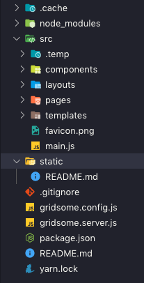 Gridsome Template Project Structure Gridsome template project structure