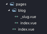 Nuxt basic file structure